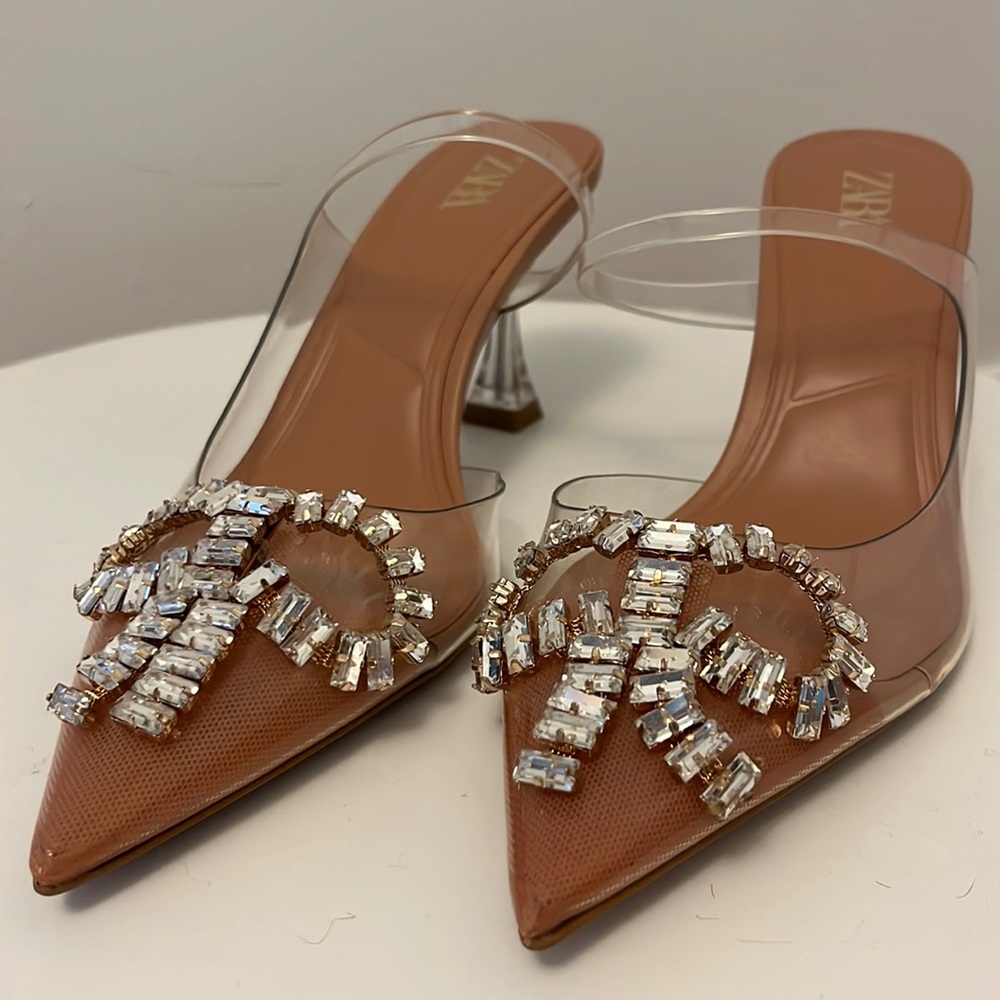 Zara Jeweled Bow Heel